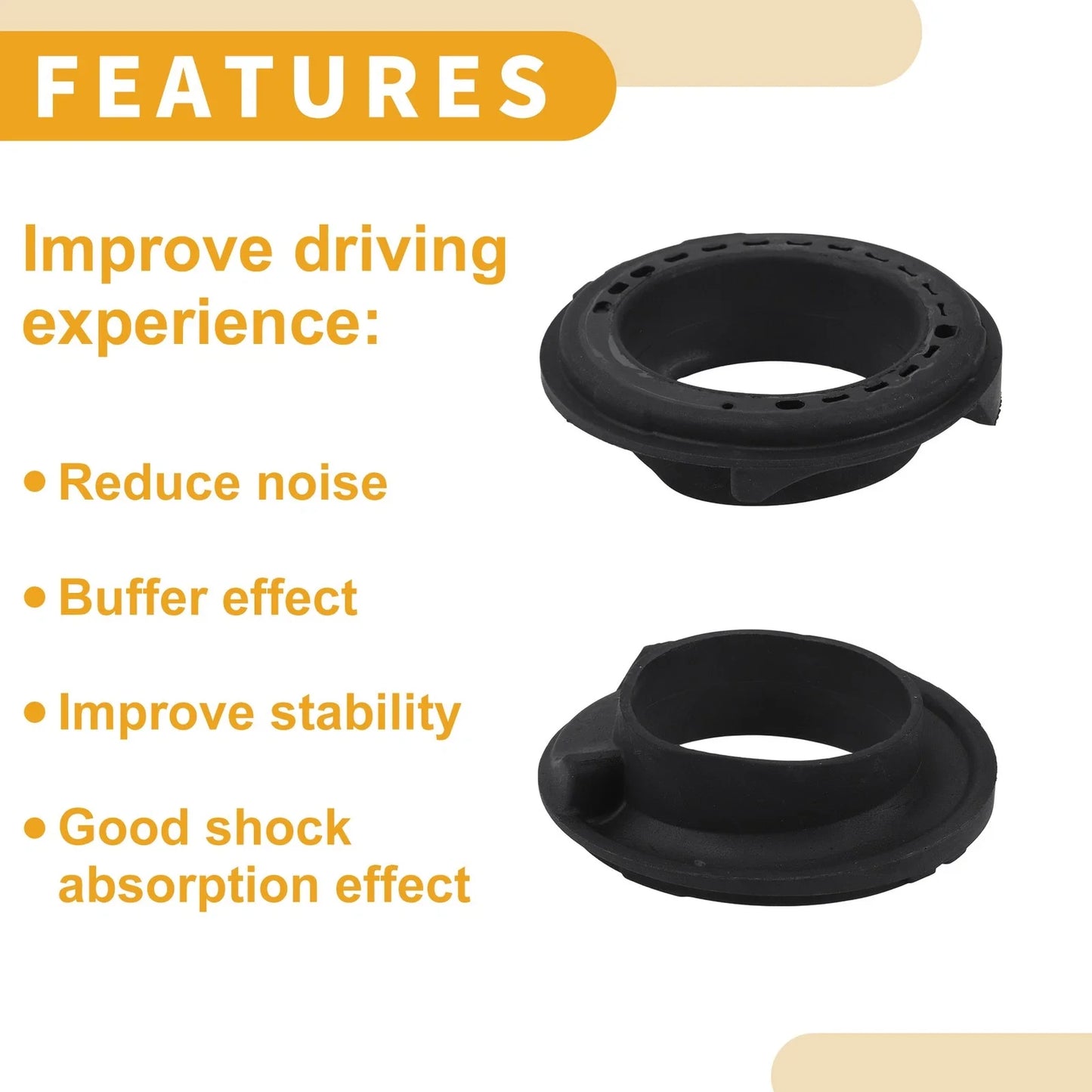 Lower Coil Spring Insulators Rubber 1 Pc for BMW X6 (2008-2019)