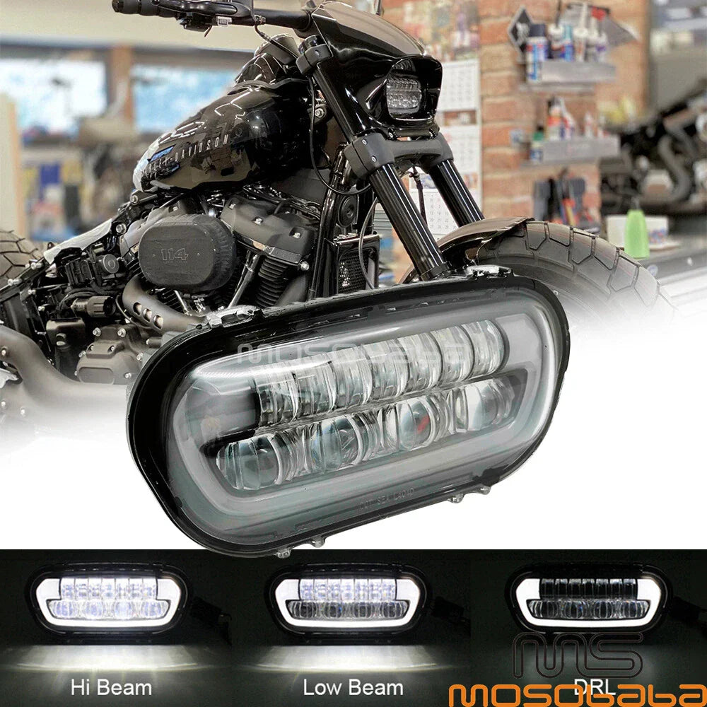 LED Headlight Projector for Harley Fat Bob FXFB 107/114 FXFBS (2018-2022)