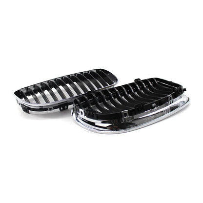 Front Kidney Grille Chrome Black for BMW E90 E91 328i 335i (2009-2011)