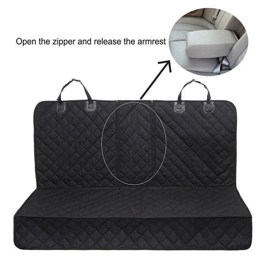 Universal Waterproof Black Pet Car Seat Cover for Dog Cat Rear Bench Mat