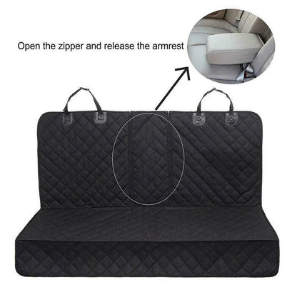 Universal Waterproof Black Pet Car Seat Cover for Dog Cat Rear Bench Mat