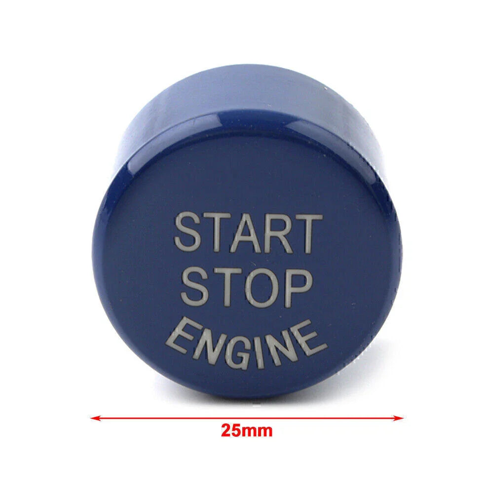 Blue Engine Start Stop Button Cover Trim for BMW 5 Series G30 (2017-2023)