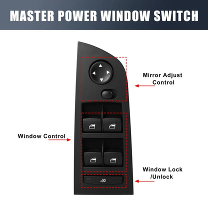 2x Master Power Window Switch for BMW 325i (2005-2011) for BMW 335i (2007-2012)