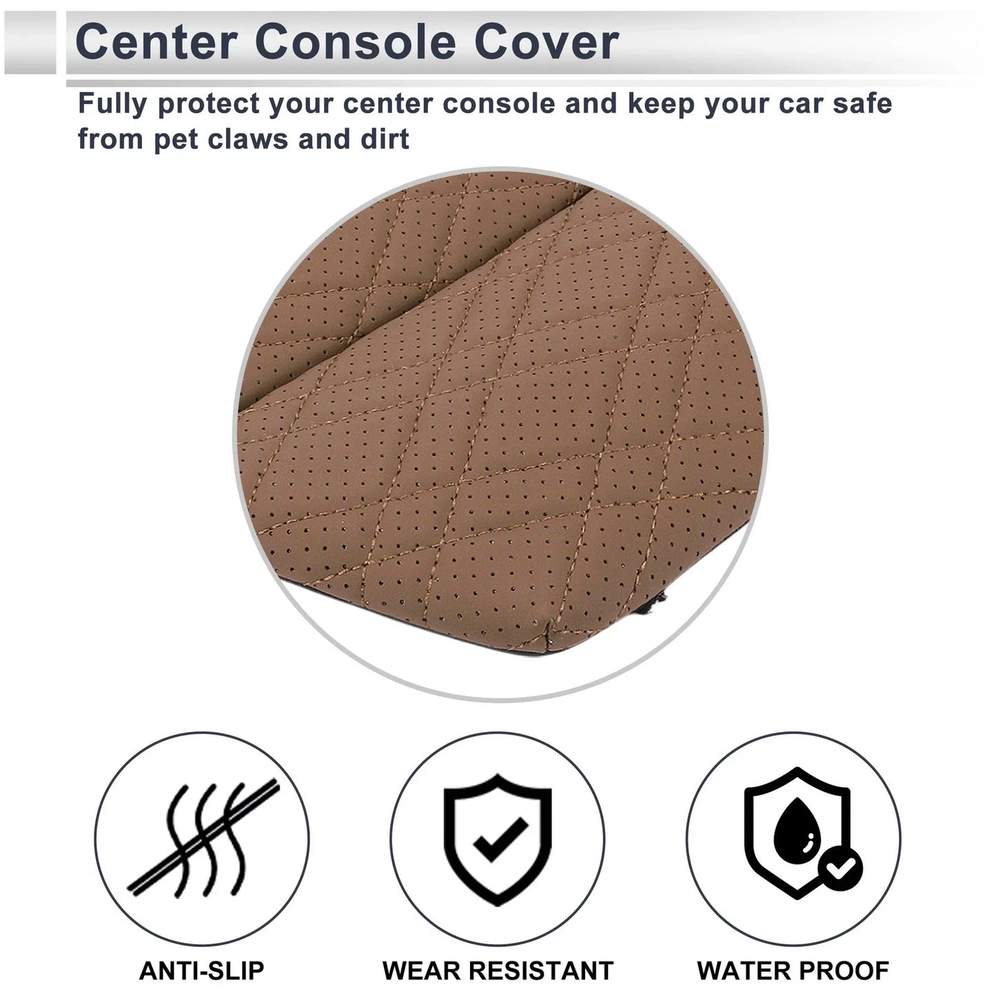 Brown Center Console Cover for BMW 5 Series G30 (2017-2023)