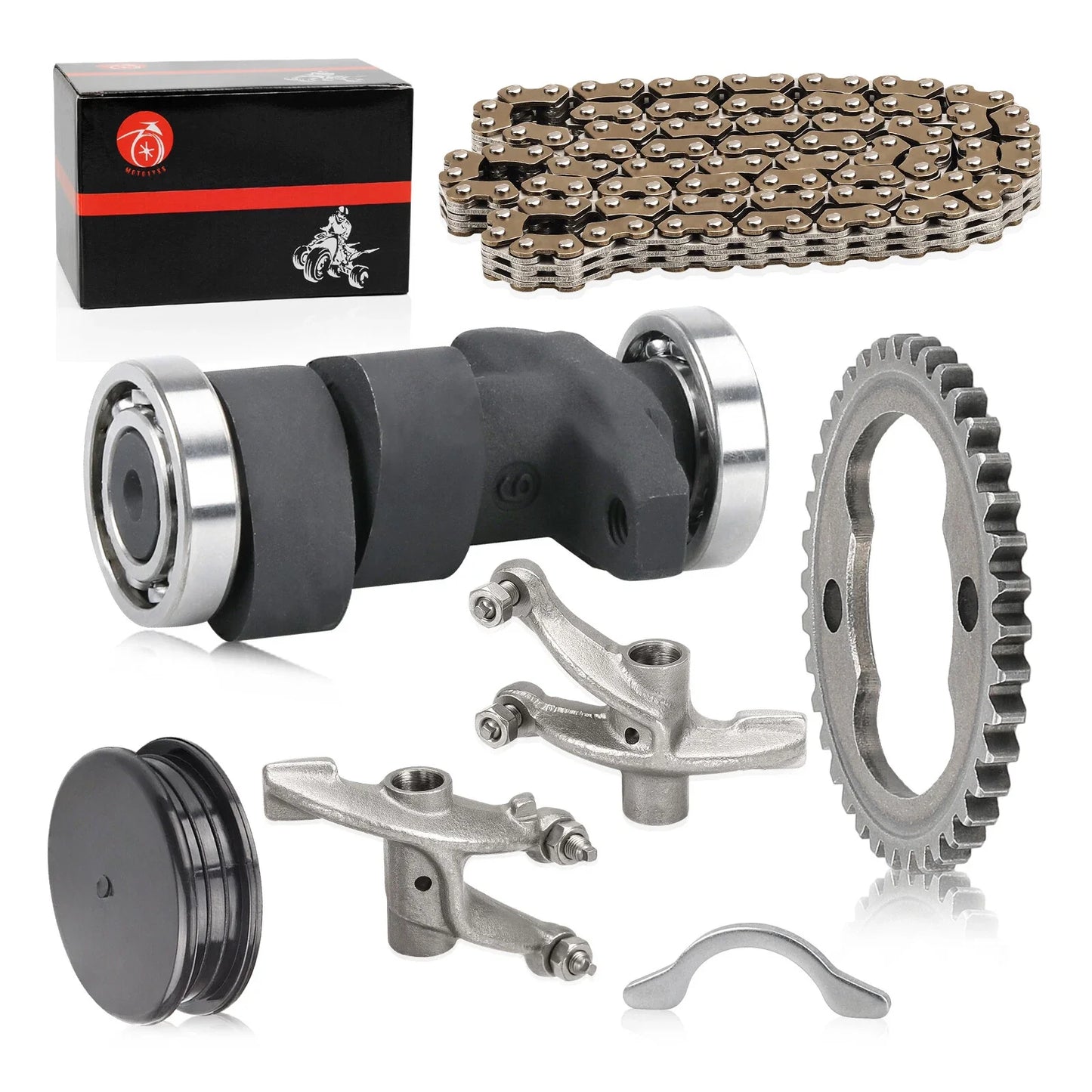 Camshaft & Rocker Arm & Cam Timing Gear for Honda FourTrax 250 TRX250X (1987–1992)