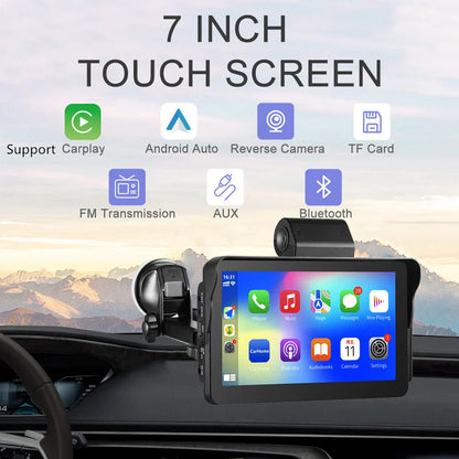7" Touch Screen Multimedia Player w/ DVR & 64G TF Card for Car - Carplay FM BT