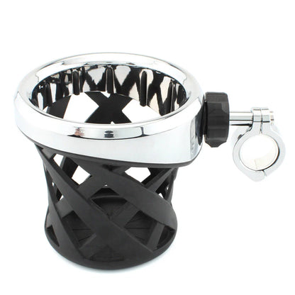 New Chrome Motorcycle Drink Cup Holder 7/8"-1" Clamp for Harley