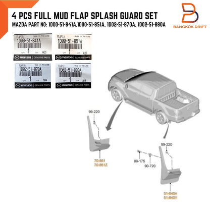 Genuine Mud Flap Splash Guards 4WD for Mazda BT-50 (2012-2020)