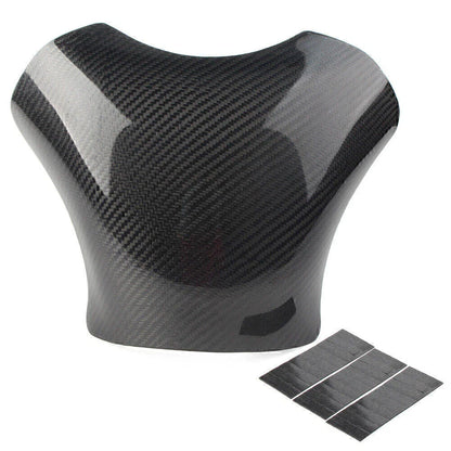 Black Carbon Fiber Gas Tank Cover Pad Protector for Kawasaki ZX6R (2005-2006)