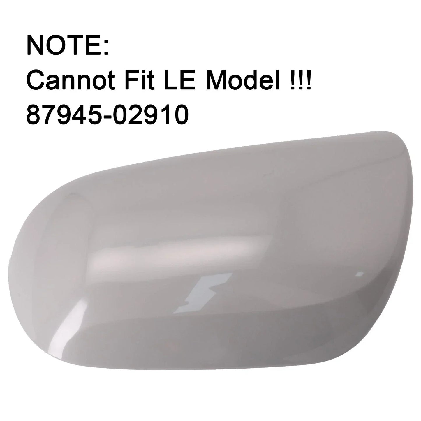 White Rear View Mirror Housing Cap for Toyota Corolla (2007–2013)