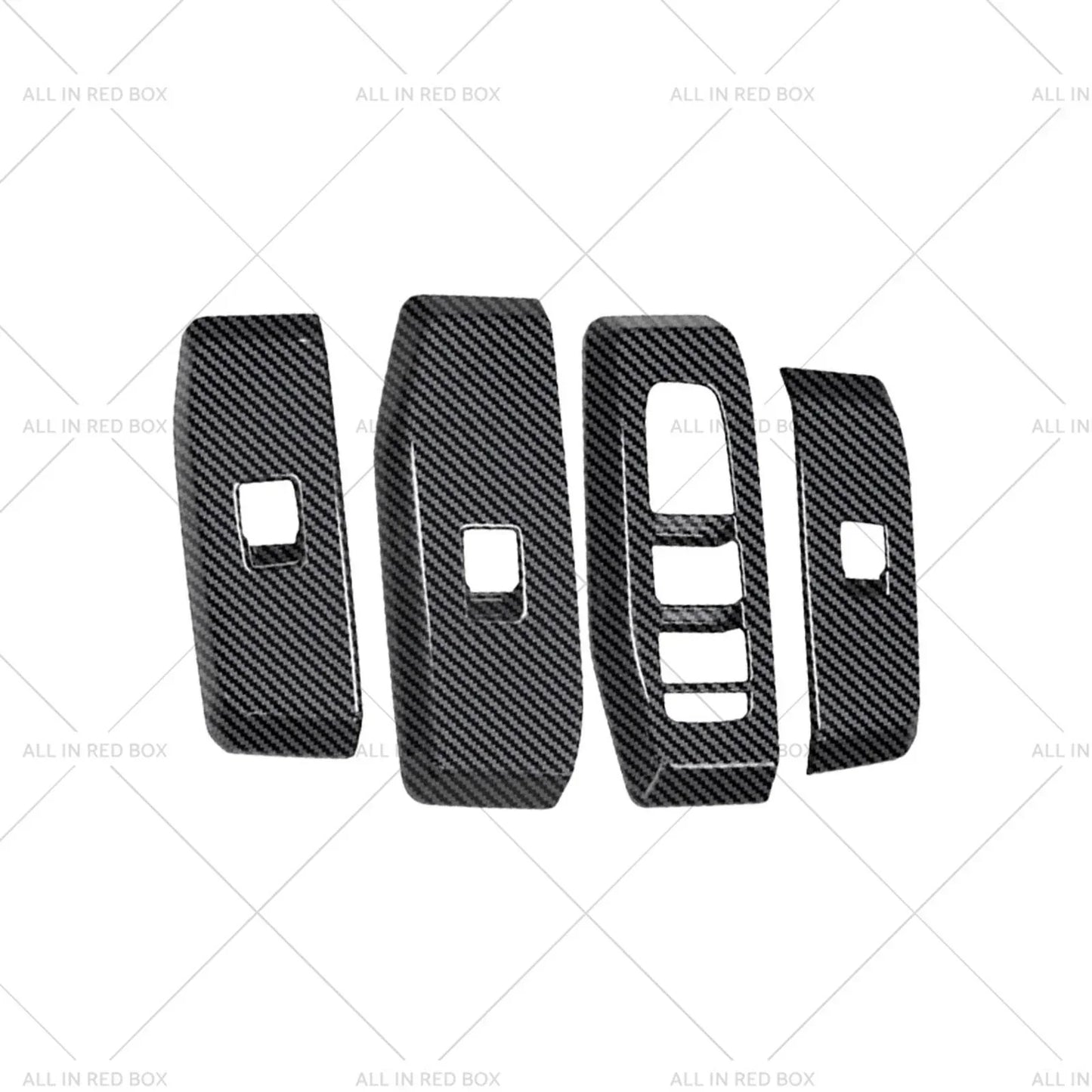 4Pcs Window Lift Panel Trim ABS Carbon Fiber for Toyota Prado LC250 (2024-2025)