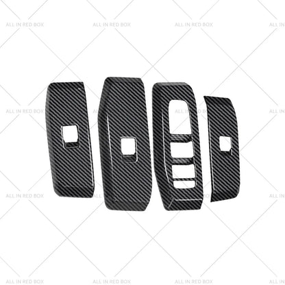 4Pcs Window Lift Panel Trim ABS Carbon Fiber for Toyota Prado LC250 (2024-2025)