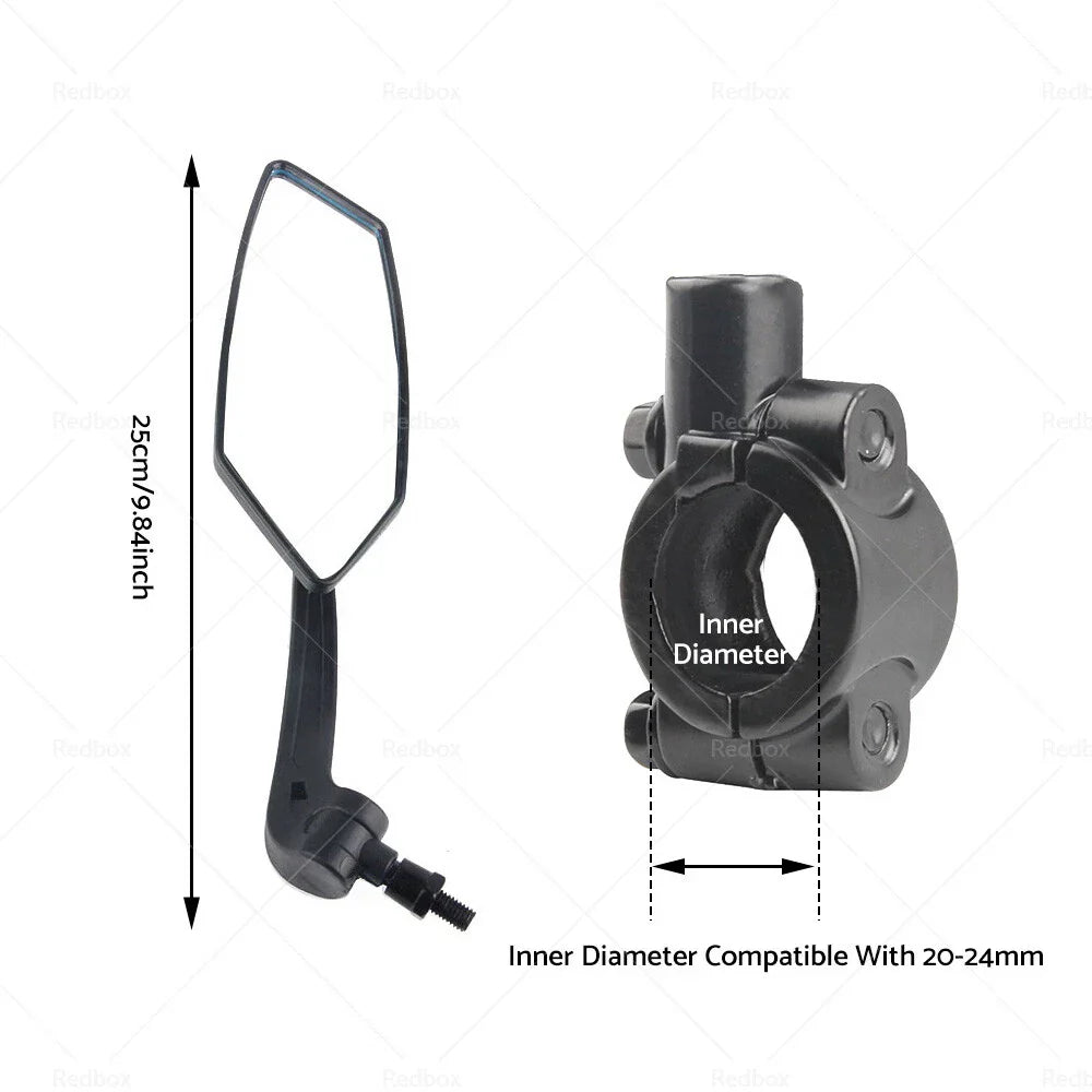 Rear View Mirror for Bicycle Bike 20-24mm Handlebars