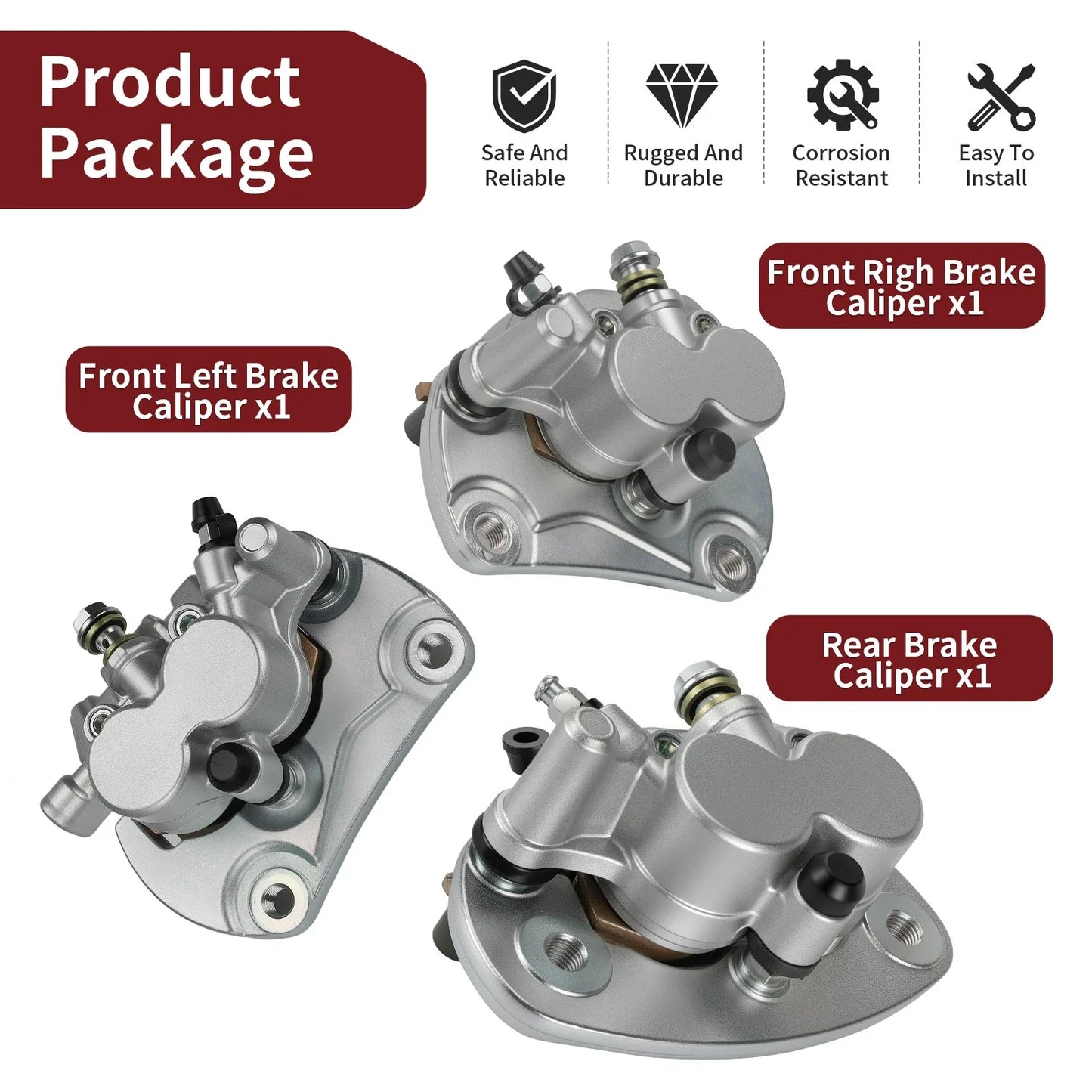 Calipers Front Right Left & Rear for Can Am Commander (2011–2020)