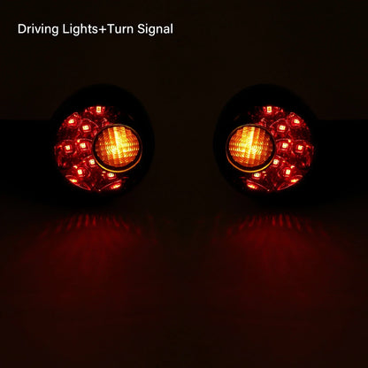 Black LED Amber Rear Turn Signals for Harley Sportster XL (1992-2022)