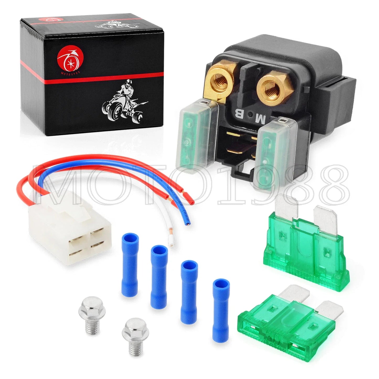 Starter Solenoid Relay M-B & Plug for Yamaha Road Star 1700 XV1700 (2008–2014)