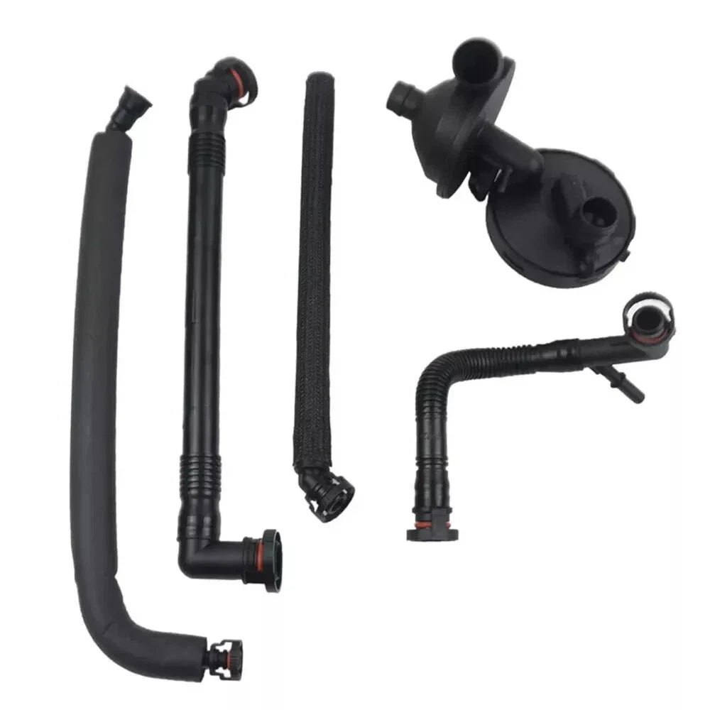 5Pcs PCV Crankcase Vent Valve & Breather Hose for BMW E46 320i 325i X3 Z3 Z4
