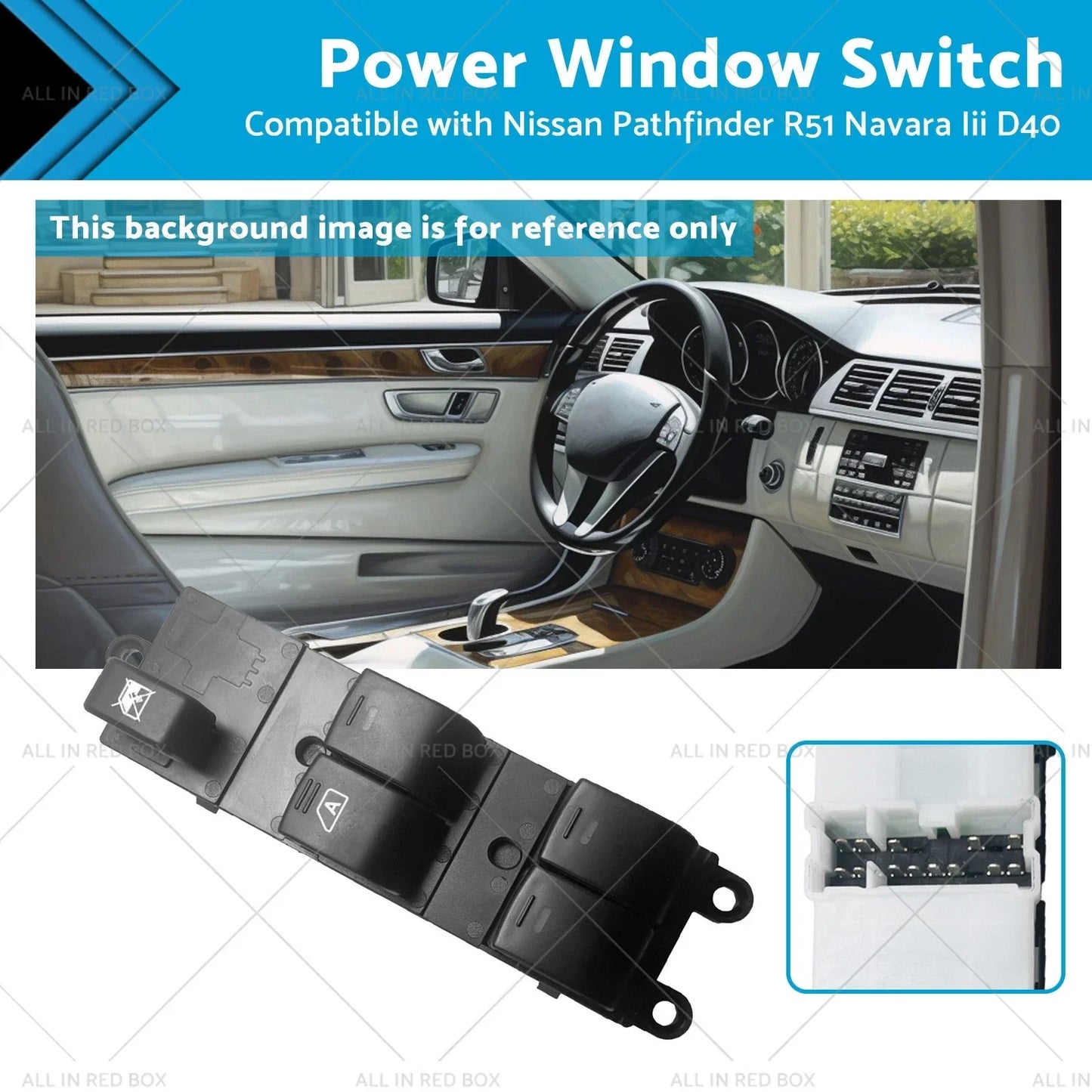 Power Window Switch for Nissan Pathfinder R51, Navara D40, Qashqai J10 (2005-2013)