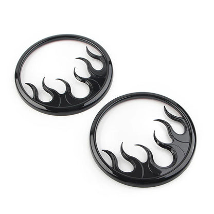 Motorcycle Front Speaker Grill Trim Covers for Harley Electra Glide (14-22)
