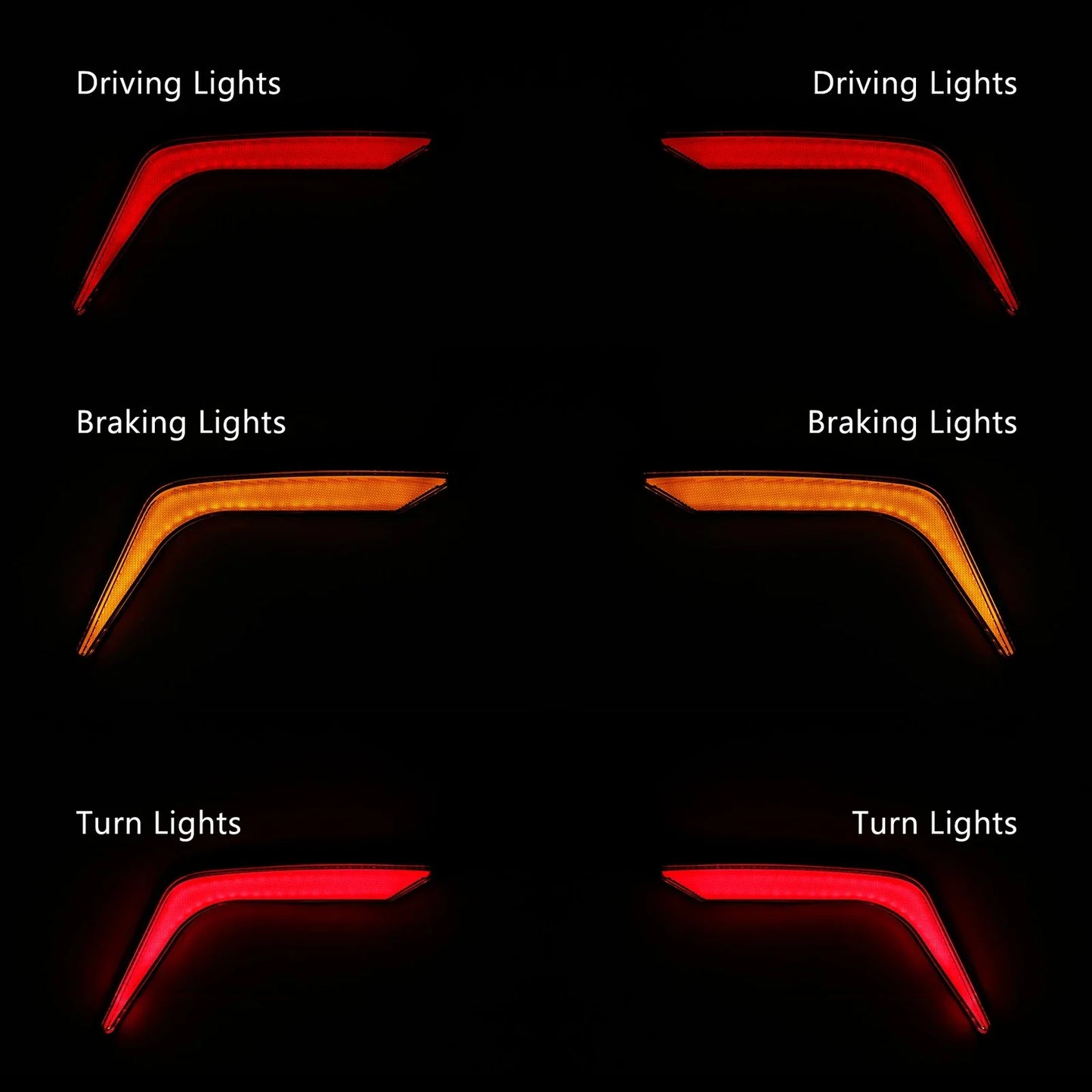 Rear Saddlebag Turn Brake Light Accents for Honda Goldwing GL1800 (2018-2025)