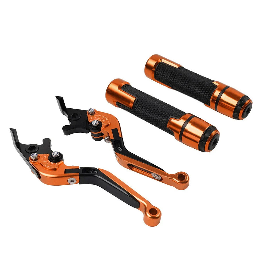 Orange Extendable Brake Clutch Levers & Handlebar Grips for Benelli BN302S