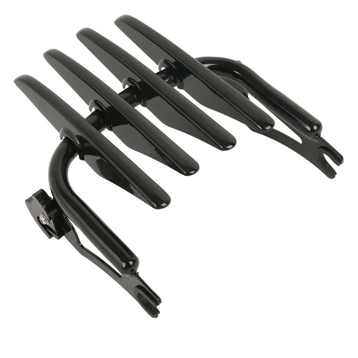 Black Stealth Luggage Rack w/ Docking Hardware for Harley Touring (2009-2013)
