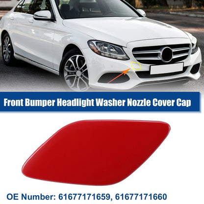 Front Left Bumper Headlight Washer Nozzle Cover Cap for BMW 328i Red