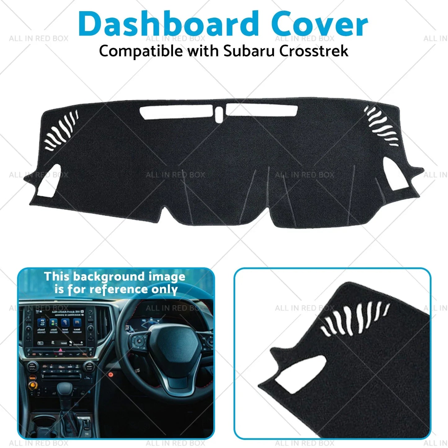 Non-Slip Dash Mat for Subaru Crosstrek (2023-2024) Black Dashboard Cover