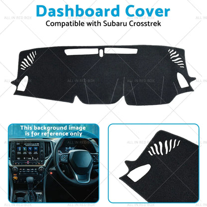 Non-Slip Dash Mat for Subaru Crosstrek (2023-2024) Black Dashboard Cover