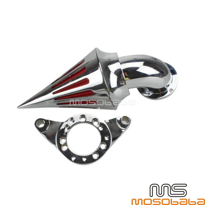 Chrome Cone Spike Air Cleaner Filter for Harley Dyna CV Carburetor (2000-2017)