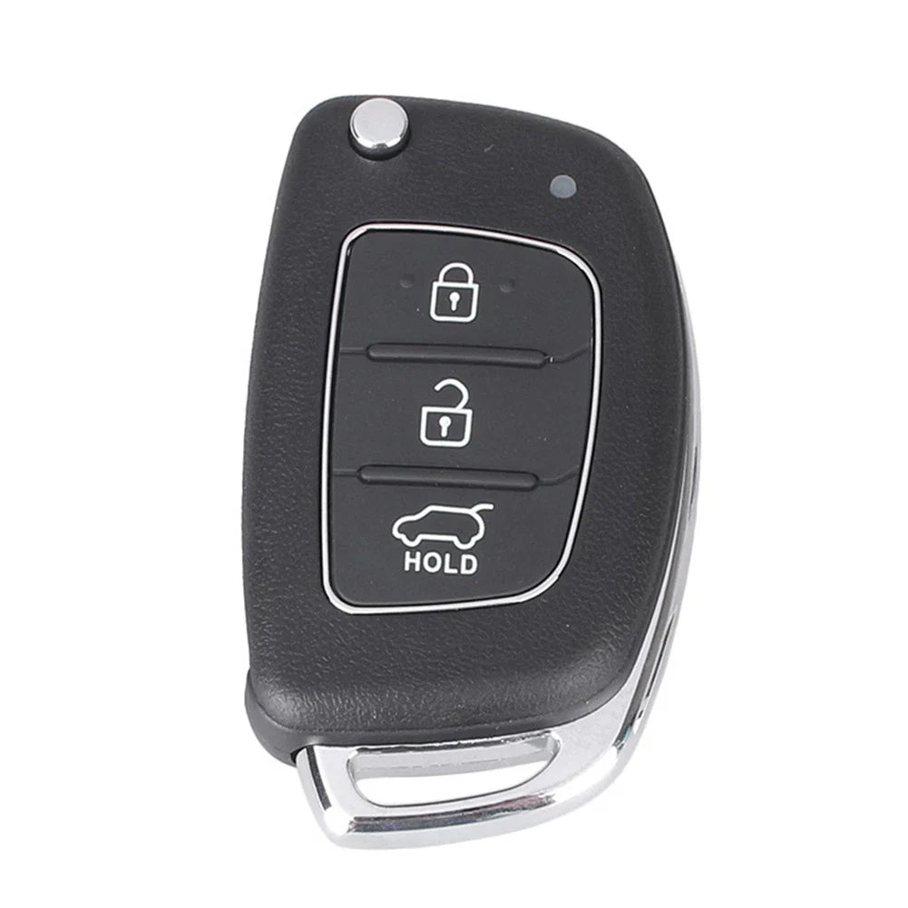 Flip Remote Key Fob Case Shell for 2013-2014 Hyundai Santa Fe (3 Buttons)
