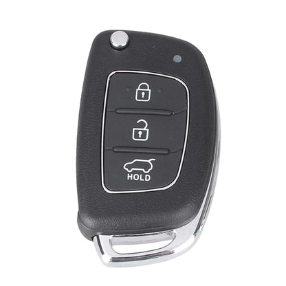 Flip Remote Key Fob Case Shell for 2013-2014 Hyundai Santa Fe (3 Buttons)