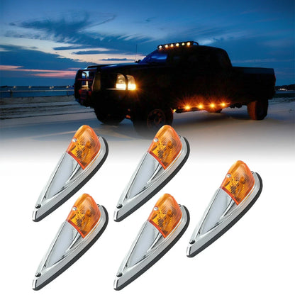 5 x Amber Cab Marker Roof Top Clearance Lights for Dodge