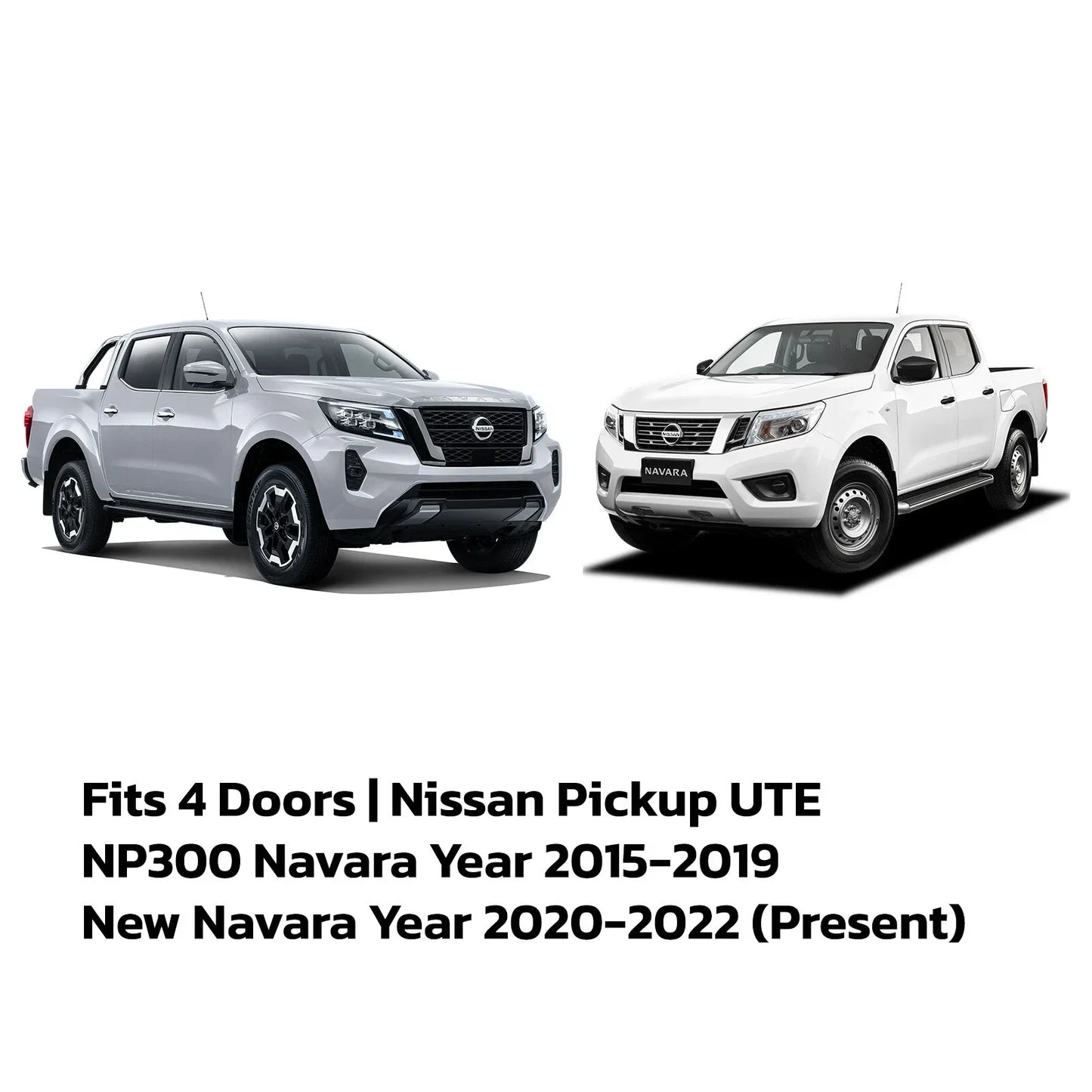 Chrome Stainless Scuff Plates 4 Doors for Nissan Navara D23 (2015-2022)