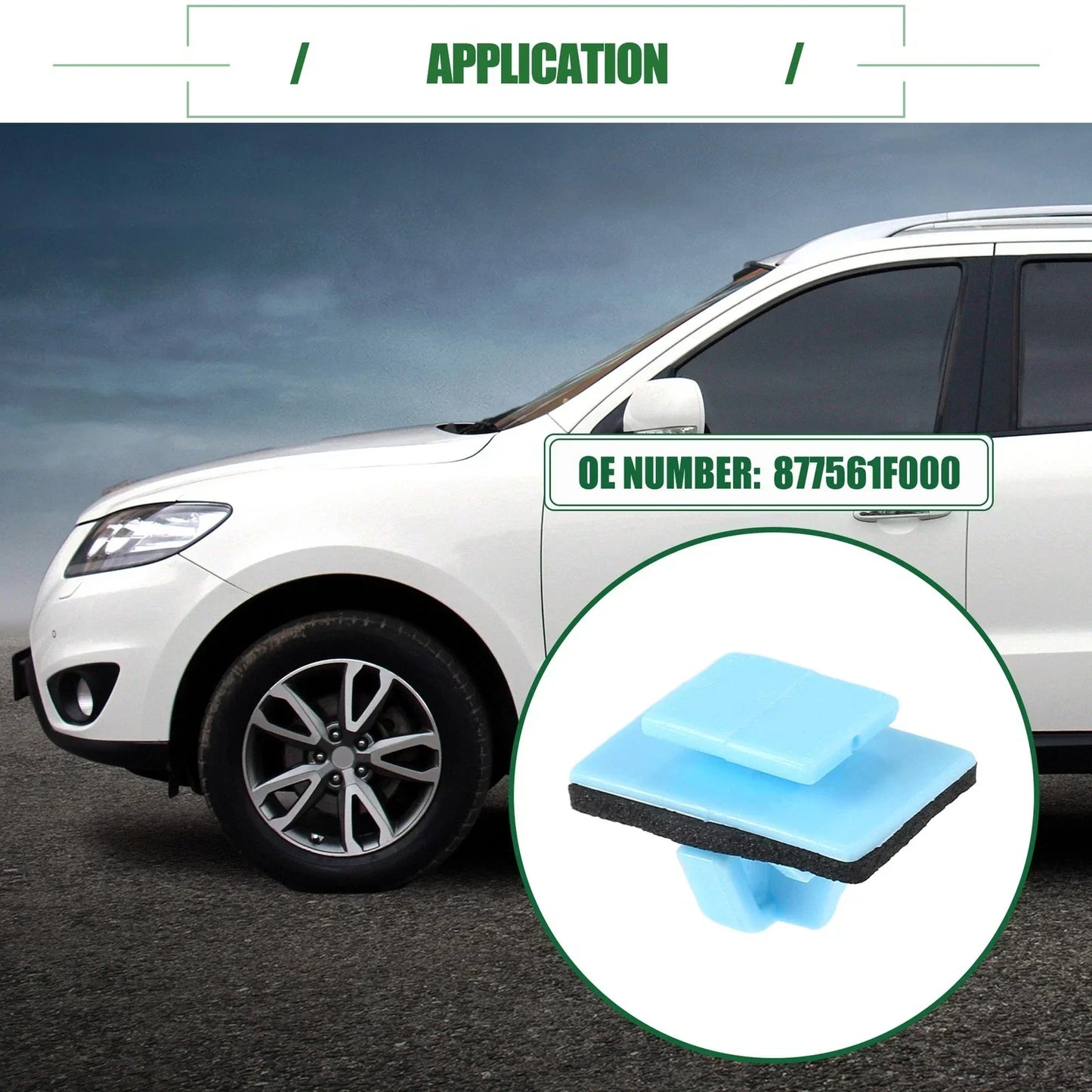 Wheel Opening Retainer Clips 2 x for Hyundai Santa Fe (2013-2021)