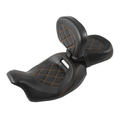 Rider & Passenger Seats Backrest Pad for Harley CVO Road Glide (2009 - 2023)