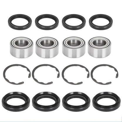4x Front/Rear Bearing w/Circlip for Kawasaki Bayou 300 400 Prairie 300 400 (1990–2006)