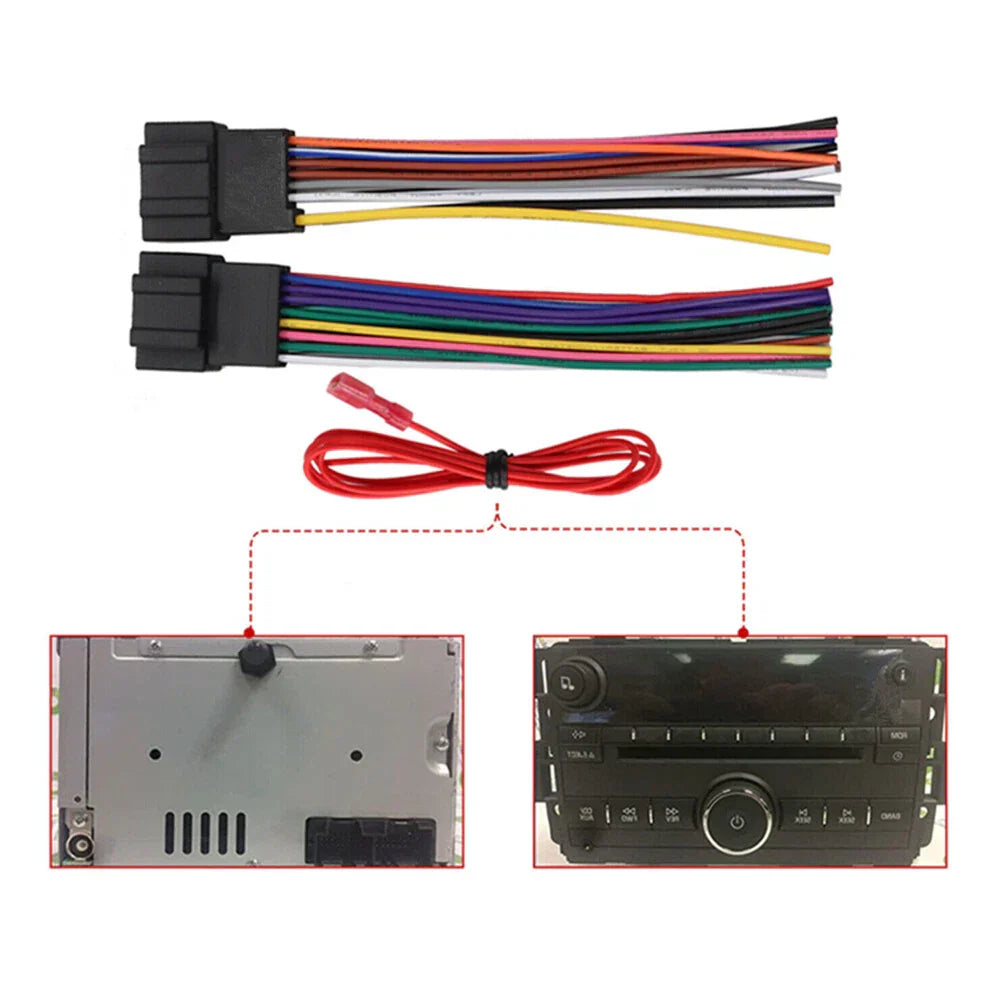 Car Stereo Radio Wiring Harness Adapter for Cadillac Chevrolet GMC Jeep (2007-14)
