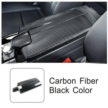 Carbon Fiber ABS Console Armrest Box Cover Trim for E Class W212 (2010-2015)