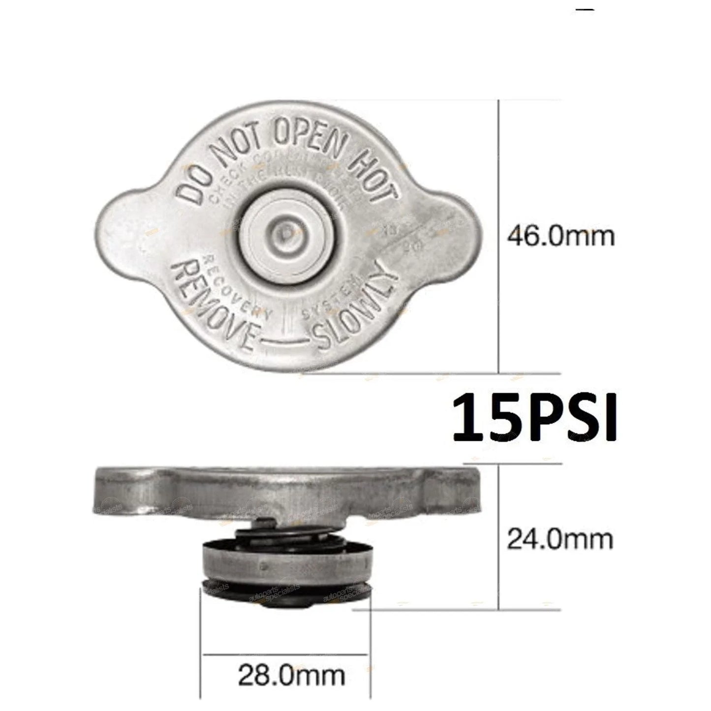 Radiator Cap 15psi 100kPa Small Japanese Bayonet Metal for Make Model