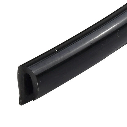 Black U-Shape Car Door Moulding Rubber Strip Trim Guard Edge Protector Cover