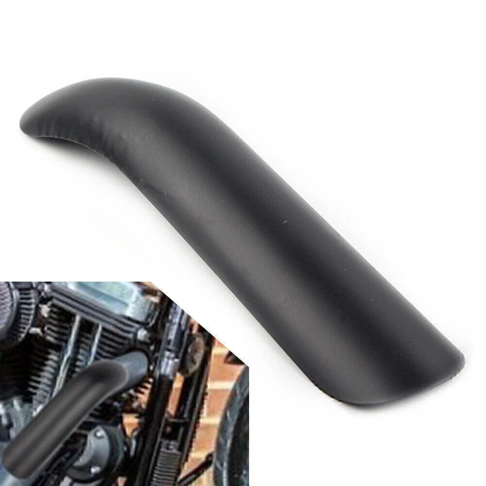 Curved Black Exhaust Muffler Pipe Heat Shield Cover for Harley