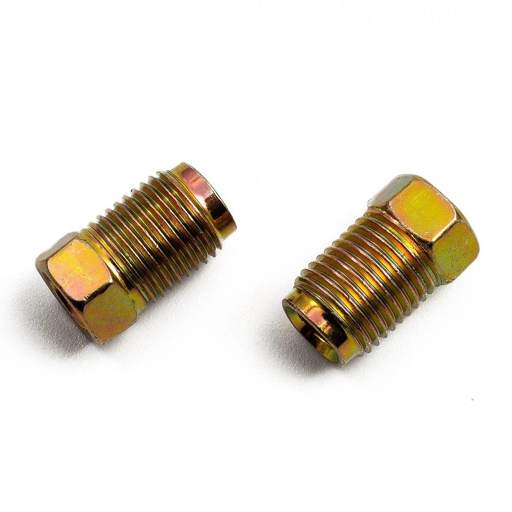 Metric Brake Line Fittings Nuts End Union 10mm1mm Zinc Set Inverted Flares