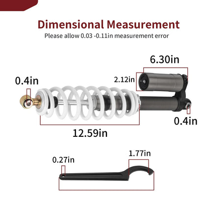 Air Rear Shocks Absorbers with Tool for POLARIS RZR S 800 EFI (2009–2012)