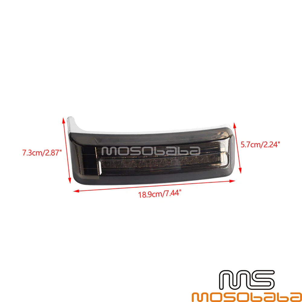 Rear LED Brake Saddlebag Lights for Harley Touring Street Glide Road King (97-13)