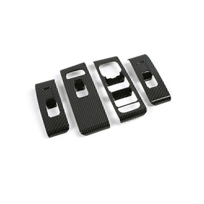 4 x Carbon Fiber ABS Window Switch Lock Cover Trim for Volvo XC40 (2018-2021)