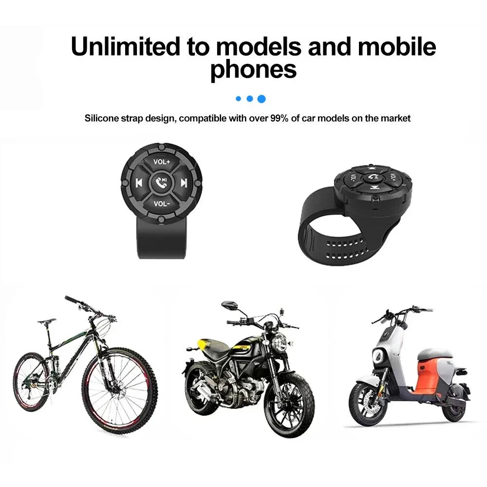 Wireless Bluetooth 5.3 Media Button Remote Controller for Motorcycle CR2023