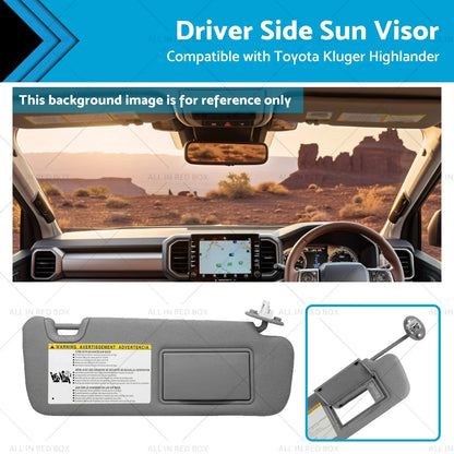 Right Driver Side Sun Visor with Vanity Light for Toyota Kluger (2014-2019)
