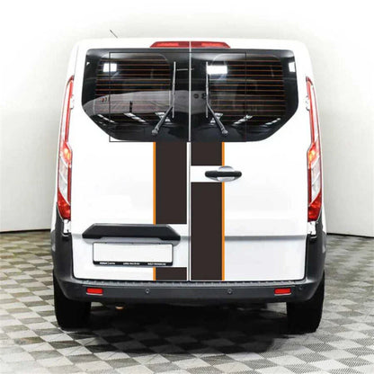 Racing Stripe Vinyl Sticker for Car Truck Black & Orange