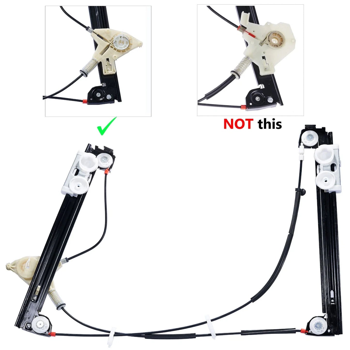 Front Right Window Regulator W/o Motor for Mini Cooper S (2005–2007)
